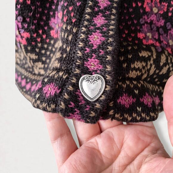 Vintage Whimsigoth Cardigan Sweater Grunge Romantic Folk Cottagecore Boho M - Picture 4 of 12